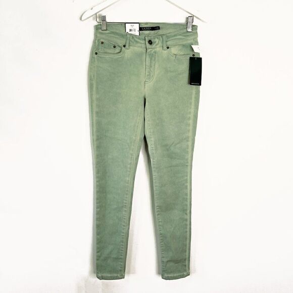 NEW LAUREN Ralph Lauren Premier Skinny Ankle Jeans in Aloe - Picture 1 of 7